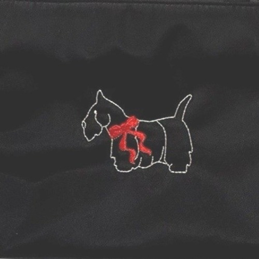 Black And Red Scotty Dog Hand Bag 9" x 7.5" Whimsical Eclectic Kids